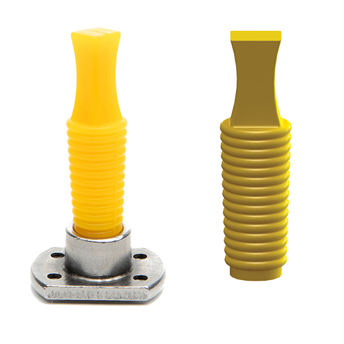 Silicone Flangeless plugs for masking threads