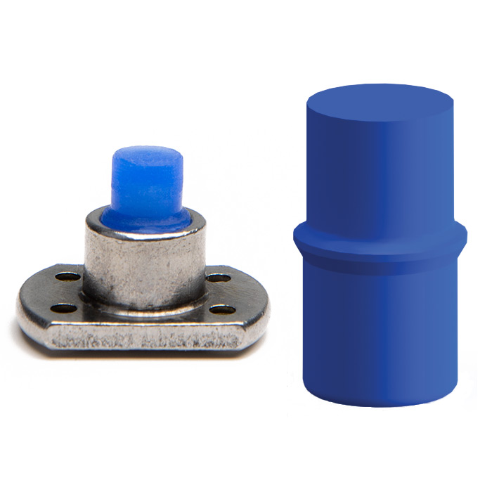 High temp thread push plugs for powder coating