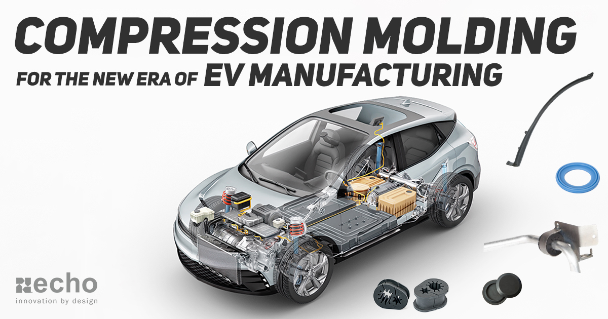 Electric vehicle rubber compression molder