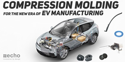 Electric vehicle rubber compression molder