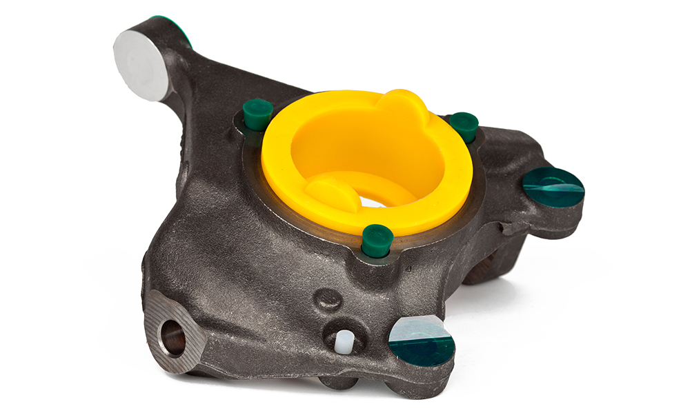 masking a steering knuckle before coating